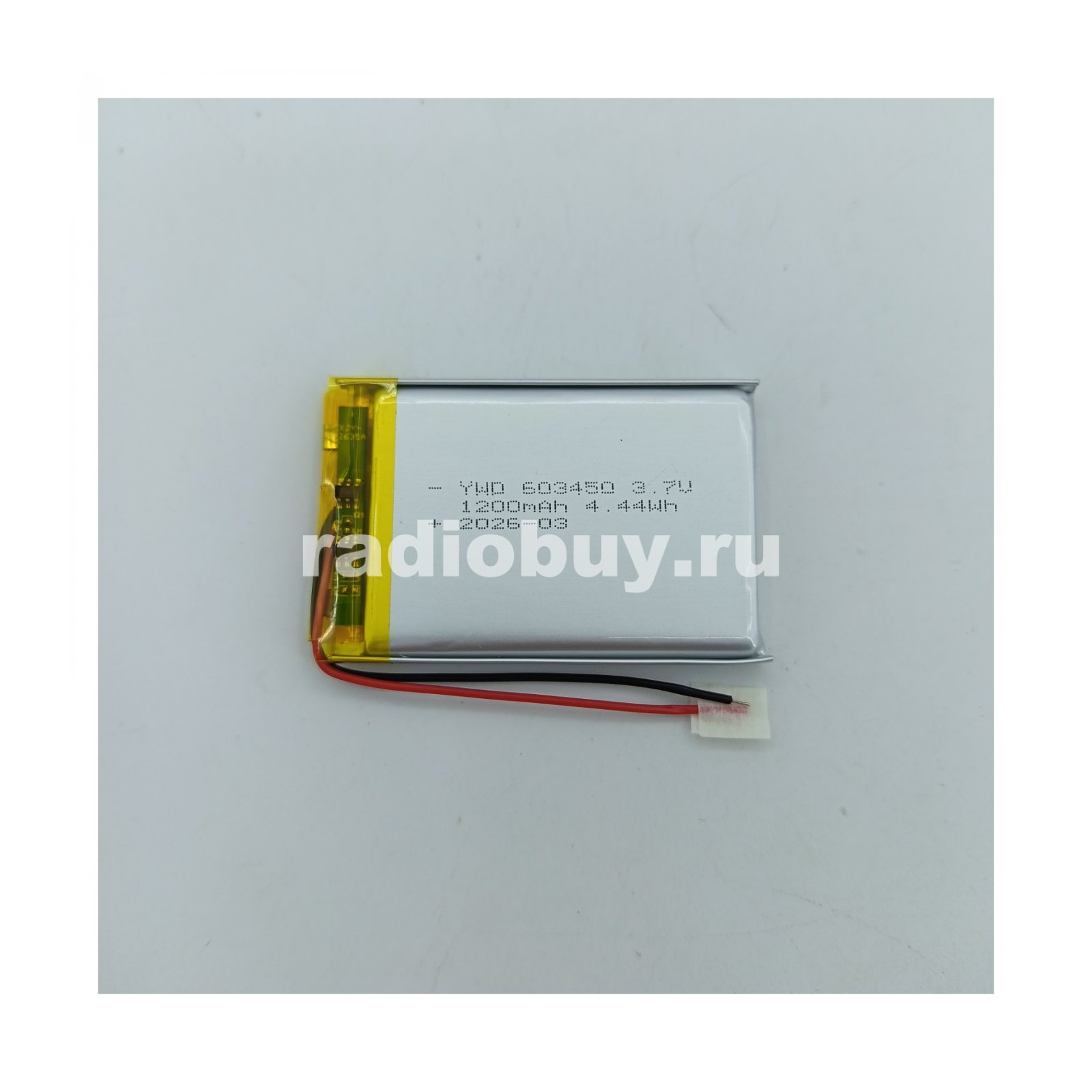 Аккумулятор 603450, 3,7V, 1200mAh, Li-pol