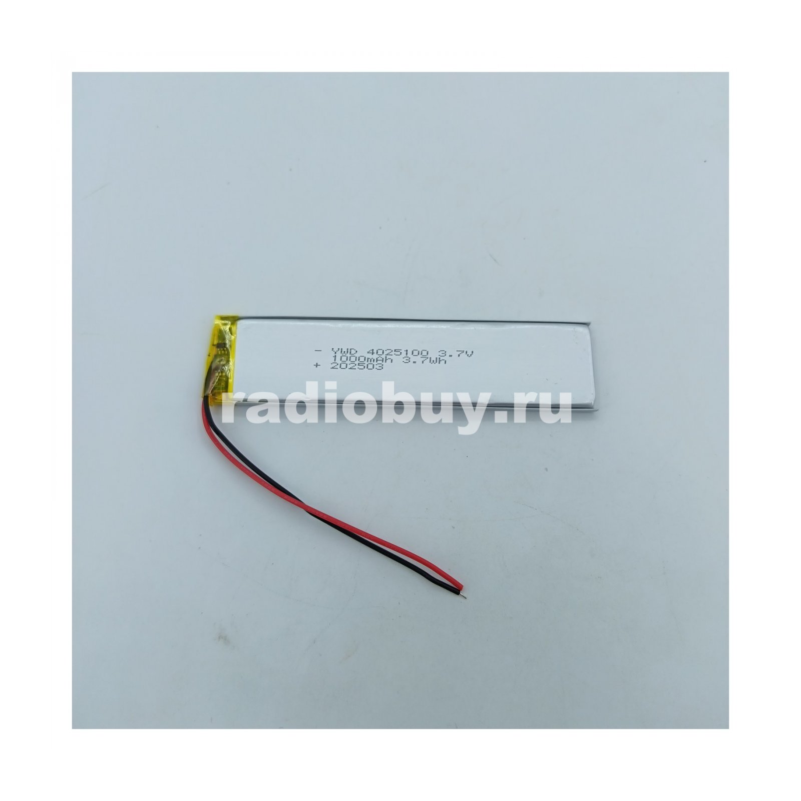 Аккумулятор 4025100, 3,7V, 1000mAh, Li-pol