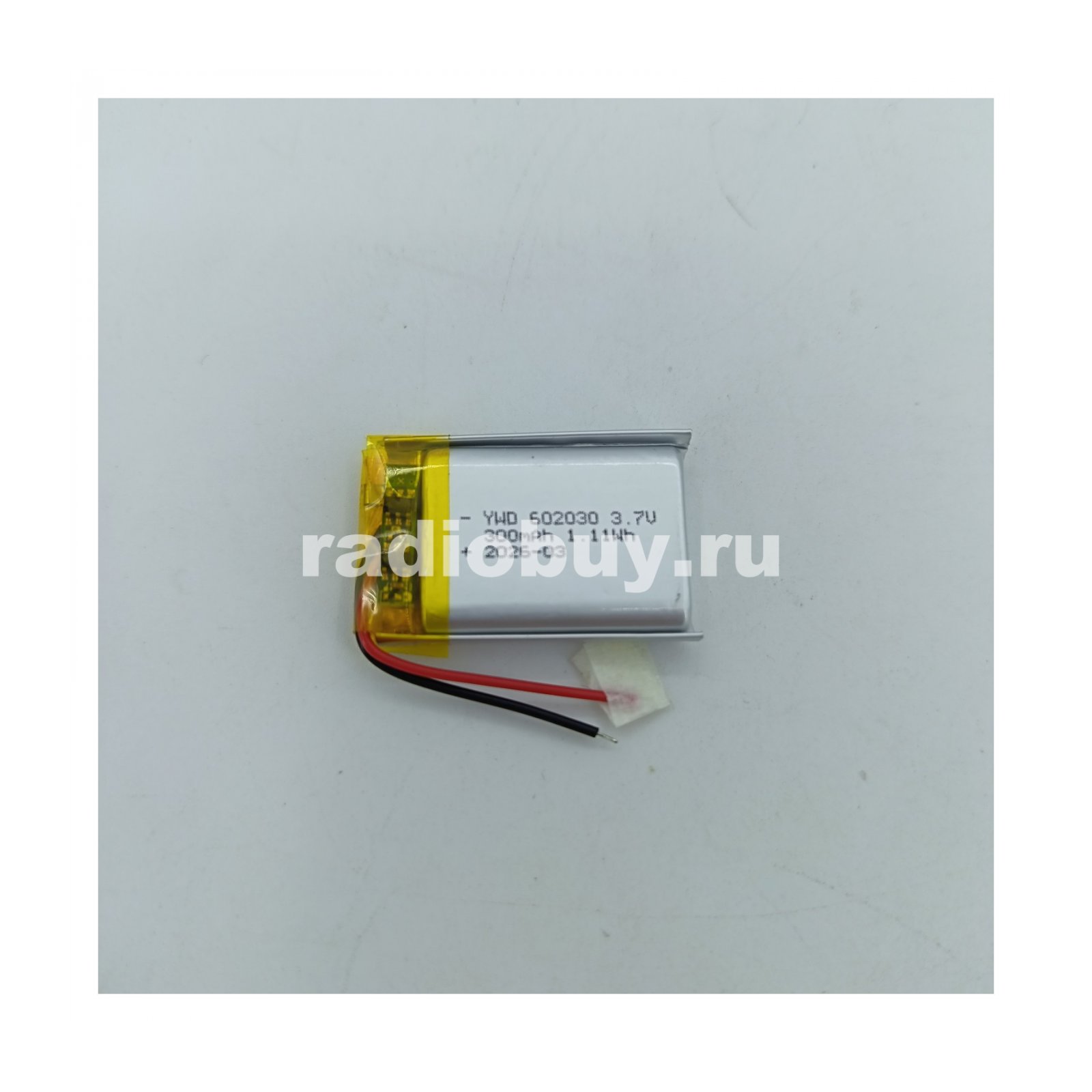 Аккумулятор 602030, 3,7V,300mAh, Li-pol