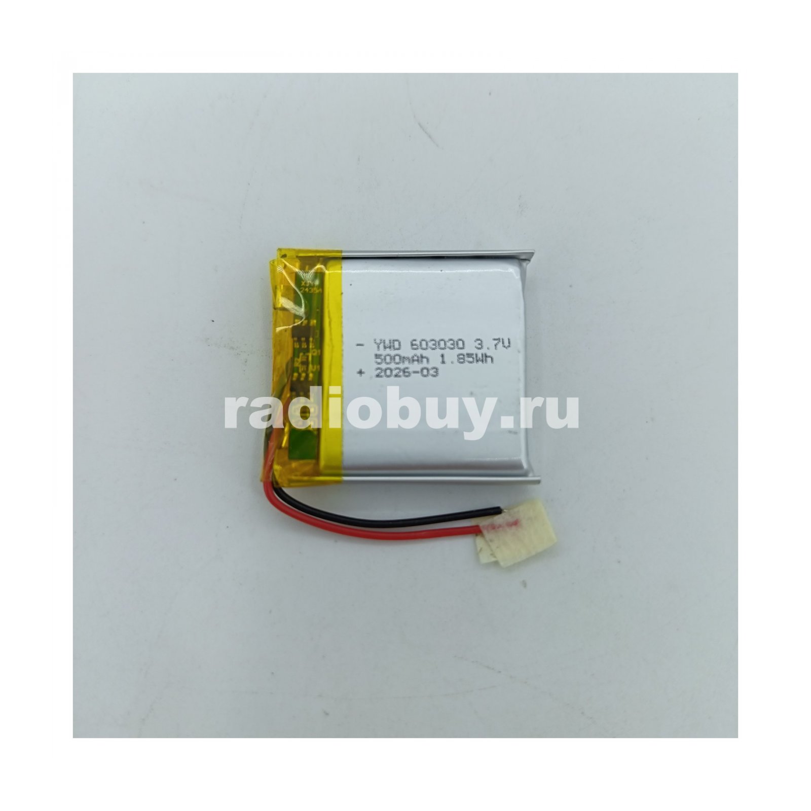 Аккумулятор 603030, 3,7V,500mAh, Li-pol