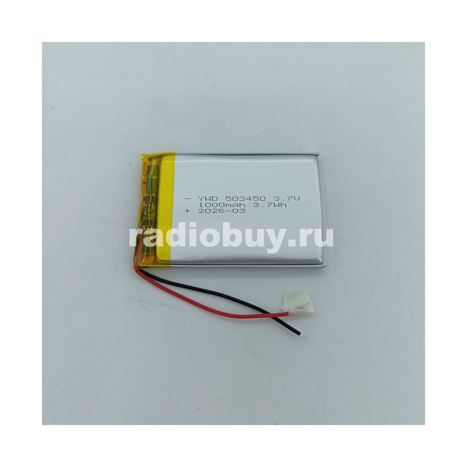 Аккумулятор 523450, 3,7V,1000mAh, Li-pol