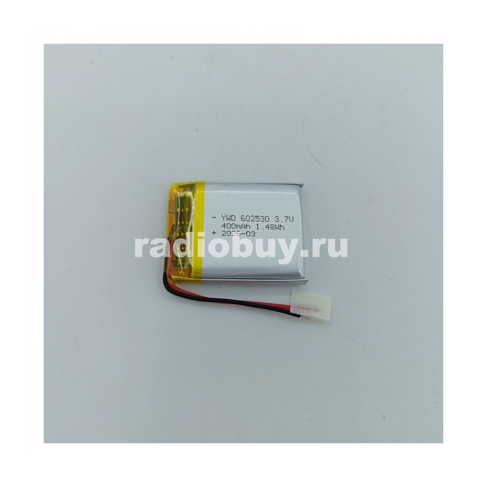 Аккумулятор 602530, 3,7V,400mAh, Li-pol