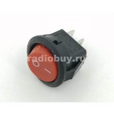 Микропереключатель SMRS-101-2C2 (KCD5-101-2), красный, без подсветки (on-off)