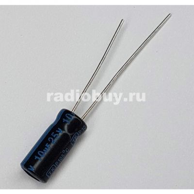 10mf x 25V, (5x11), 105° TK, Jamicon