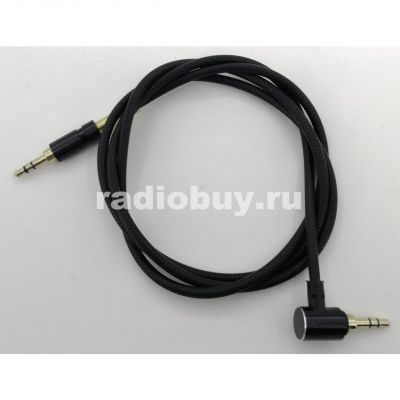 Кабель AUX 3,5мм-3,5мм, 1м, угловой