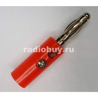 Штекер «Banana», красный, черный