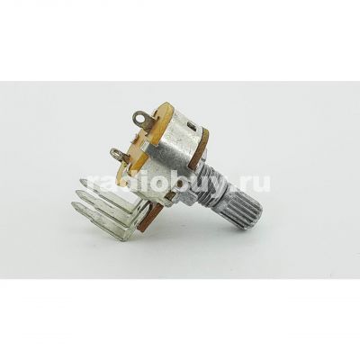 Резистор переменный 3pin, 500кОм, металлическая ручка, для торшера