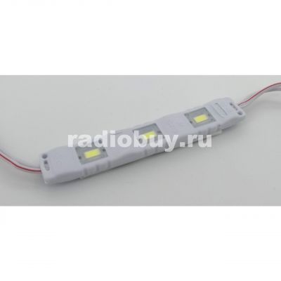 Светодиодный блок 3 LED 12V, белый холодный, 78х13мм