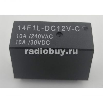 Реле HLS-14F1L (DC12V-10A-1C) 29x12,6x20,6, 5pin, Ruichi, под пайку