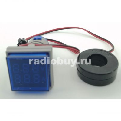 Вольтамперметр цифровой LED DMS-204, 20-500VAC, 0-100A