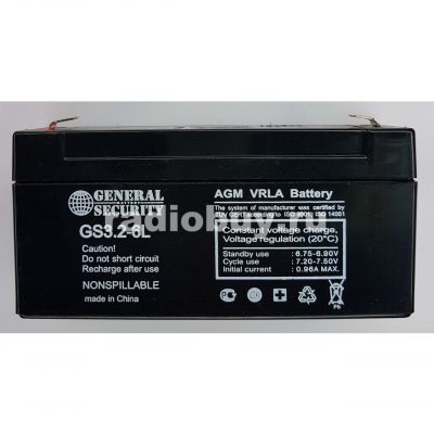 Аккумулятор 6V, 3,2Ah GS