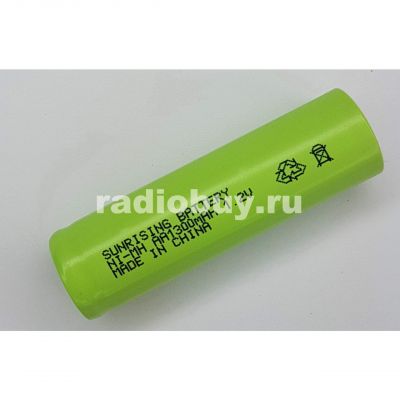 Аккумулятор Sunrising Ni-Cd AA, 1300mAh, плоская вершина