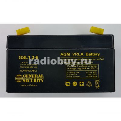 Аккумулятор 6V, 1,3Ah GS