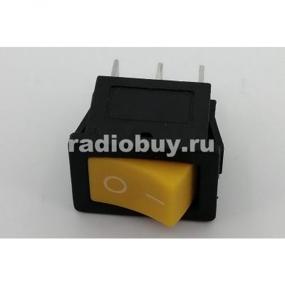 Минипереключатель MRS-112А (KCD1-112-2), жёлтый, без фиксации (on-off)