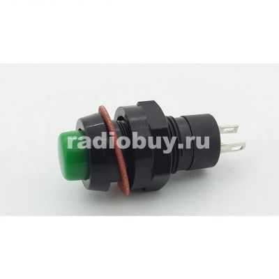 Кнопка DS-213, зелёная, без фиксации на замыкание