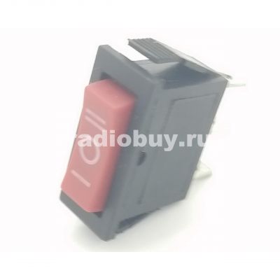 Переключатель RS-103-11C6 (KCD1-103), красный, без подсветки на 3 положения(on-off-on)