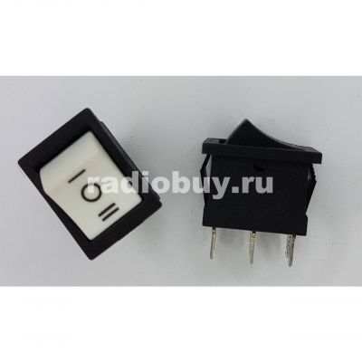 Минипереключатель MRS-203-3 (KCD1-203-3), белый, на 3 положения (2on-off-on)