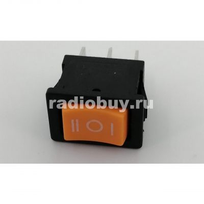 Минипереключатель MRS-103A (KCD1-103-2), оранжевый, на 3 положения(on-off-on)