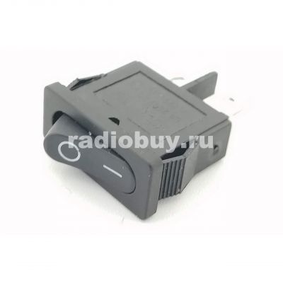 Минипереключатель MRS-101-5 (KCD2-401), чёрный, без подсветки (on-off)