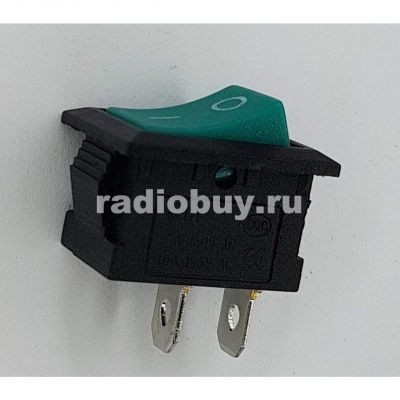Минипереключатель MRS-101A (KCD1-101), чёрный, без подсветки (on-off)