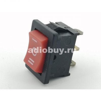 Минипереключатель MRS-103A (KCD1-103-2), красный, на 3 положения(on-off-on)