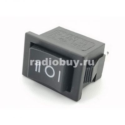 Минипереключатель MRS-103A (KCD1-103-2), чёрный, на 3 положения(on-off-on)