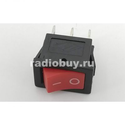 Минипереключатель MRS-112А (KCD1-112-2), красный, без фиксации (on-off)