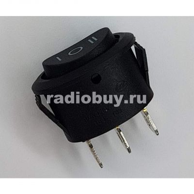 Переключатель RS-601E, чёрный (on-off-on)