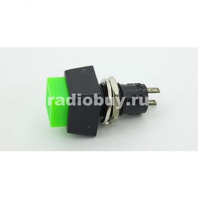 Кнопка мини PBS-21A(DS460), зелёная, без фиксации