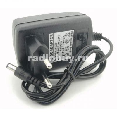 Блок питания импульсный 15V, 2А, в розетку, штекер 2,5х5,5