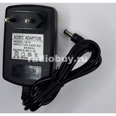 Блок питания импульсный 18.0V, 1А, в розетку, штекер 2,5х5,5