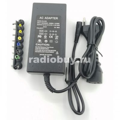 Блок питания универсальный для ноутбука, вход 220V, выход 12-24V, 80W