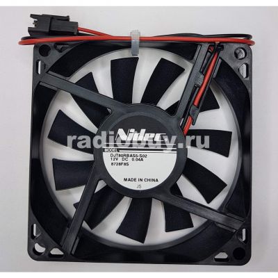 Вентилятор осевой 80x80x15мм, 12V, 0,04А