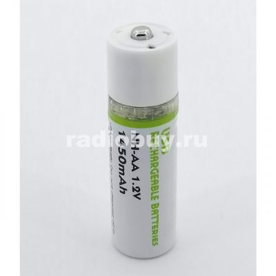 Аккумулятор Sunrising Ni-Mh, 1450mAh, 1,2V, AA, встроенное ЗУ, USB разъем