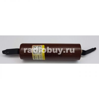 Аккумулятор LGHG218650, Liitokala, 3.7V, 3000mAh, Li-ion, без защиты с лепестками