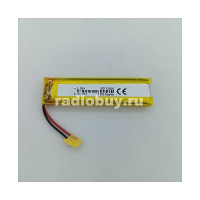 Аккумулятор 801860, 3,7V, 850mAh, Li-pol