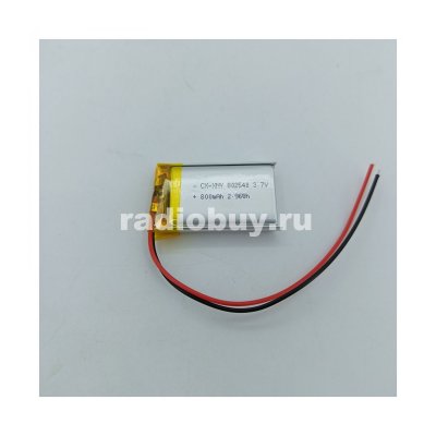Аккумулятор 802540, 3,7V,800mAh, Li-pol