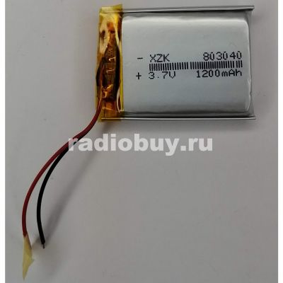 Аккумулятор 803040, 3,7V, 1000mAh, Li-pol