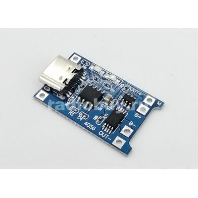 Модуль для зарядки Li-ion аккумулятора 4,5-5,5V 4,2V, вход Type-C