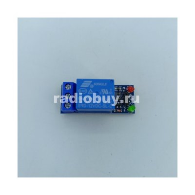 Модуль релейный, 1 канал, питание 12V, нагрузка 10A, 250V