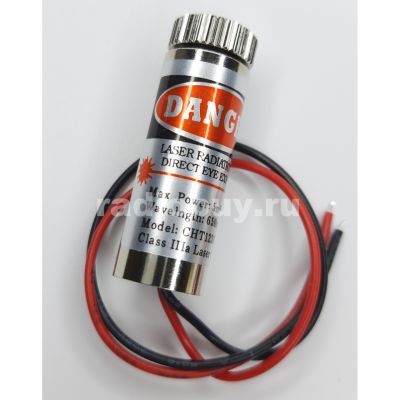 Лазерная головка 5V, 650nm, 5mW, 12x35мм