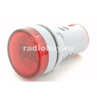 Вольтметр цифровой LED AD16-22DSV красный 22мм, 60-500VAC