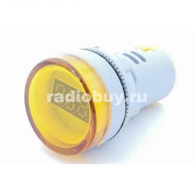 Вольтметр цифровой LED AD16-22DSV желтый 22мм, 60-500VAC