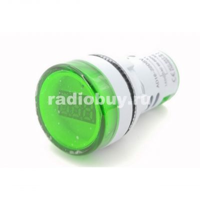 Вольтметр цифровой LED AD16-22DSV зеленый 22мм, 60-500VAC