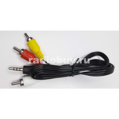 Шнур штекер-3,5(4pole) х 3 RCA, 1м