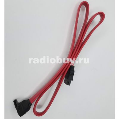 Кабель SATA (прямой) - SATA (угловой), 0.5м, красный