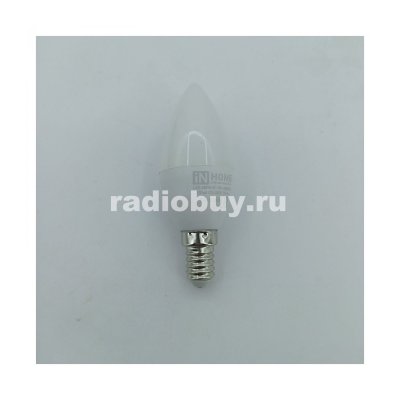 Лампа светодиодная E14, 230V, 11W, белый, 4000K, свеча