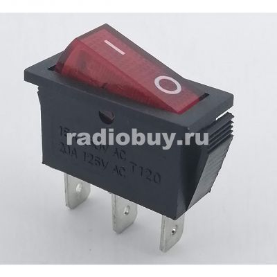 Переключатель KCD3-101N, красный