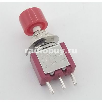 Кнопка TS-008, красная, без фиксации, ON-ON, 5 А, 250 В, 100 мОм