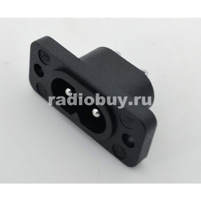Разъём сетевой восьмерка 2pin (штыри) на панель